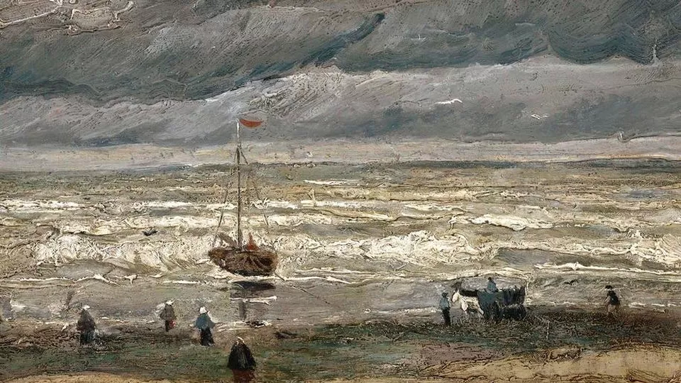 Vincent Van Gogh - Spiaggia di Scheveningen con cielo in tempesta - L’Aia 1882