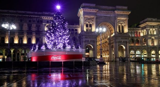 L'albero di Natale di Coca Cola in Duomo