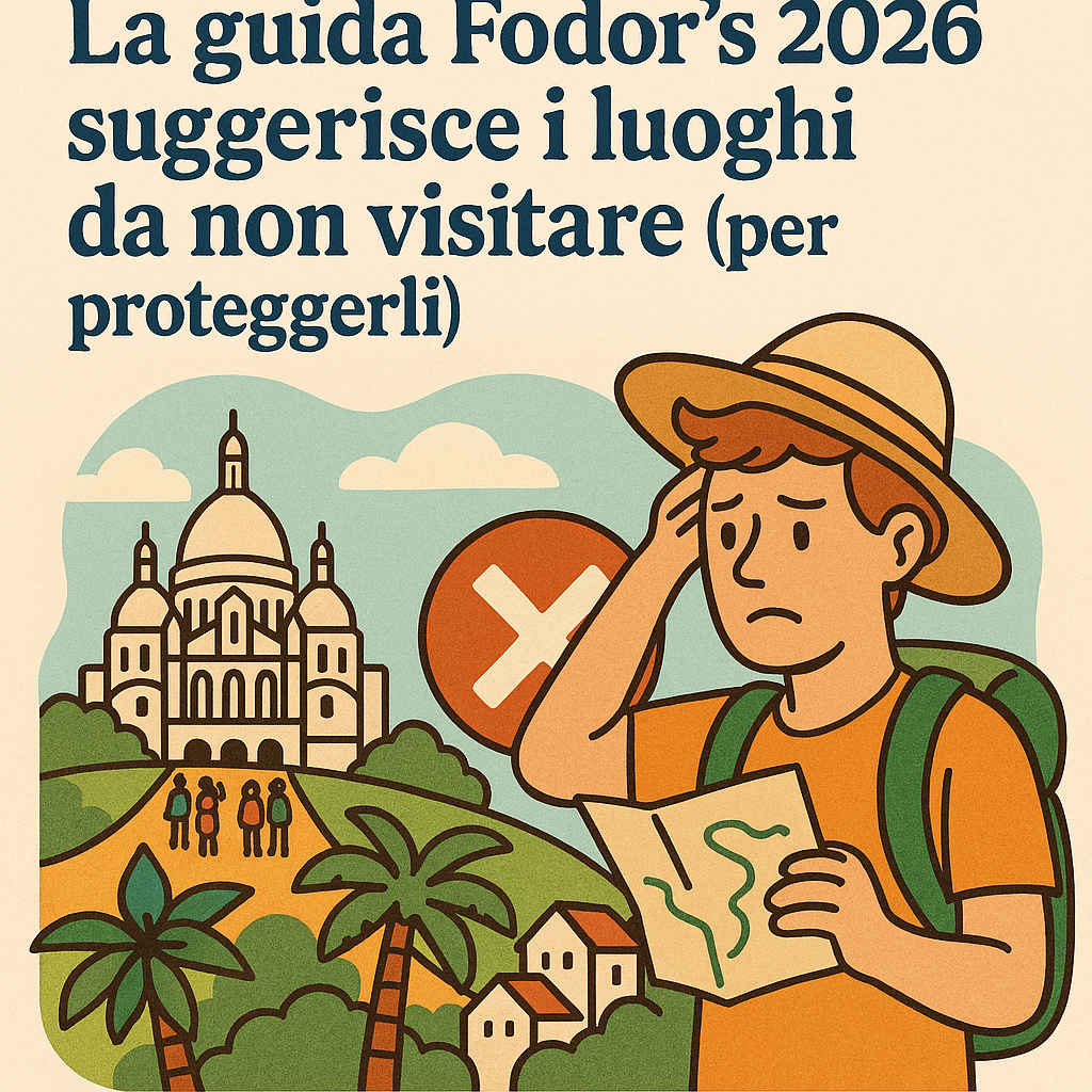 “Turisti in fila in una destinazione sovraffollata”