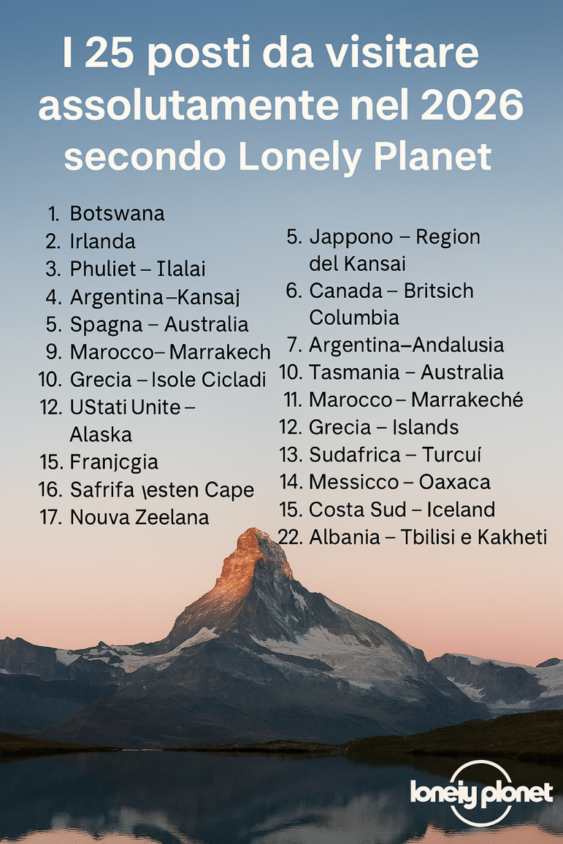 posti da visitare 2026