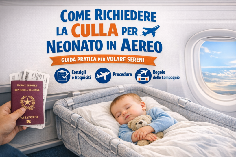 Come richiedere la culla per neonato in aereo: guida completa per volare sereni