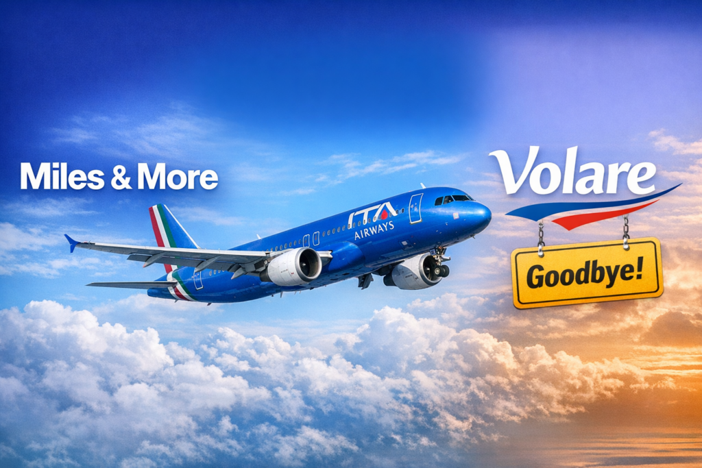 Dal 1° aprile ITA Airways passa a Miles & More e chiude Volare. Ecco cosa cambia, come trasferire i punti e cosa devono fare i passeggeri.