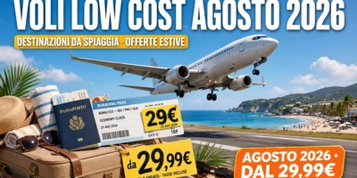voli low cost agosto 2026